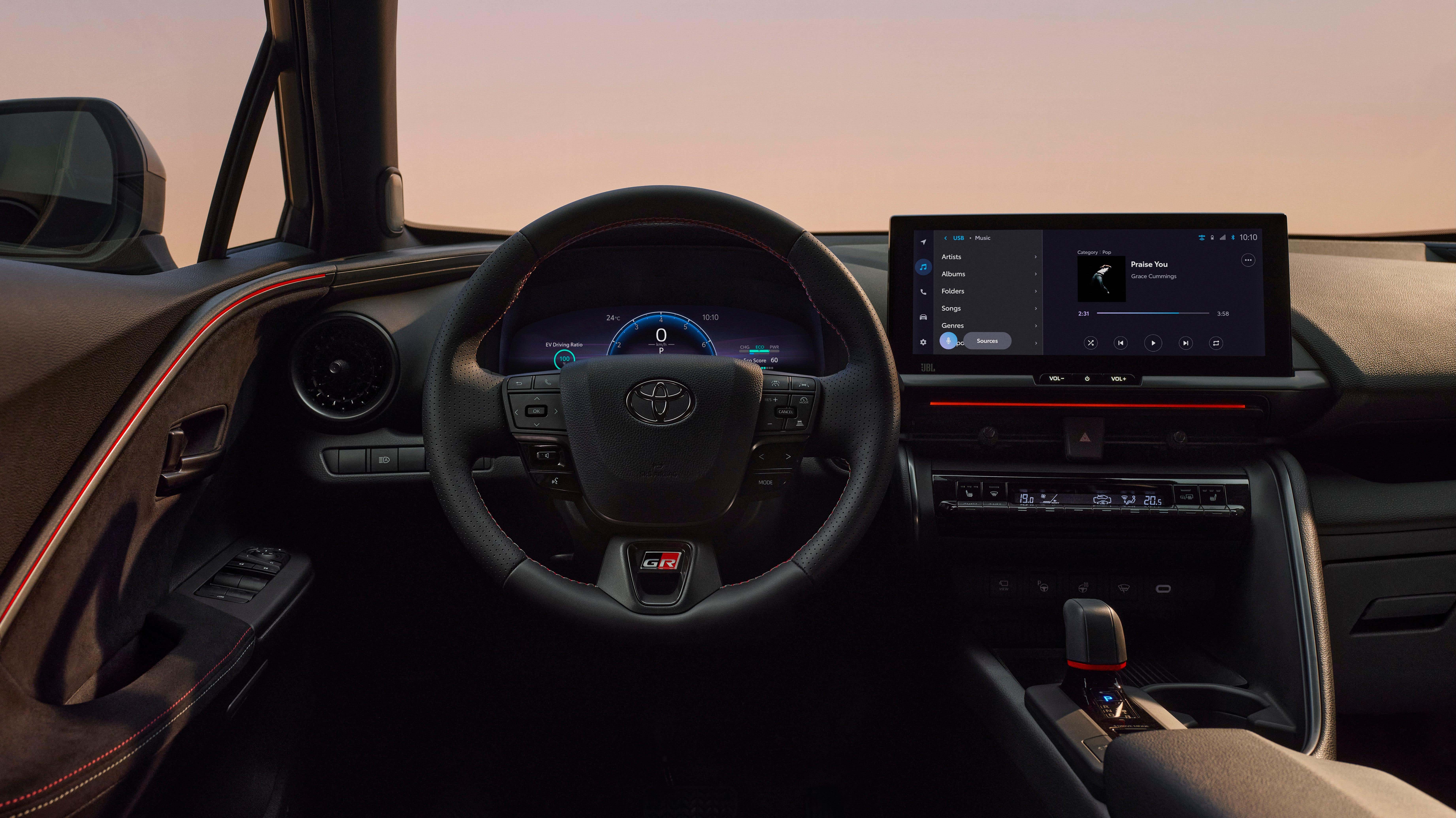 Interior del Toyota CHR 2024